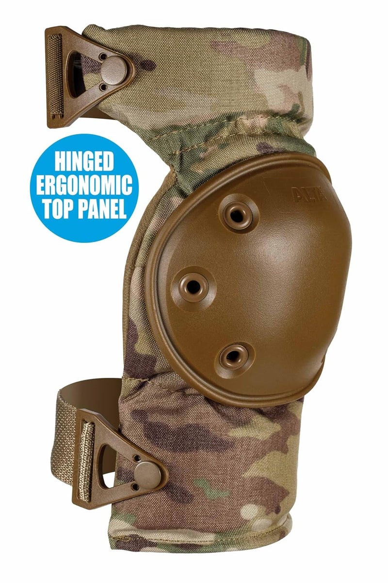 Alta 52913.16 واقي ركبة AltaCONTOUR، قماش نايلون متعدد الألوان MultiCAM، إغلاق AltaLOK، غطاء مرن، دائري، كايوتي - Image 2